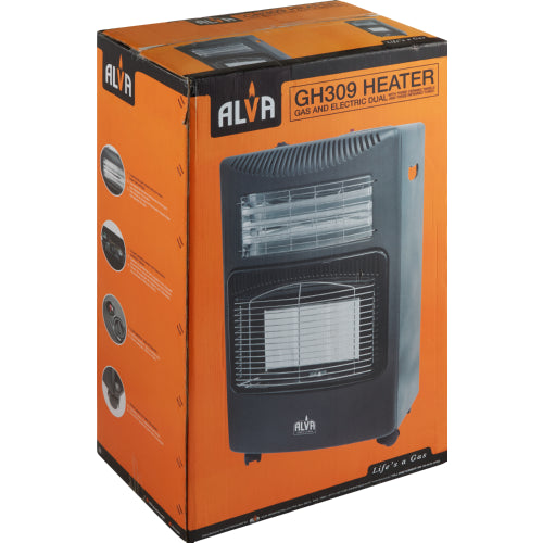 Alva 3 Panel Dual Infrared Radiant Gas and Electric Indoor Heater