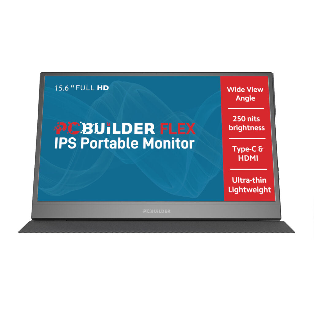 PCBuilder FLEX 15.6" Full HD IPS Portable Monitor | USB-C | HDR | FreeSync